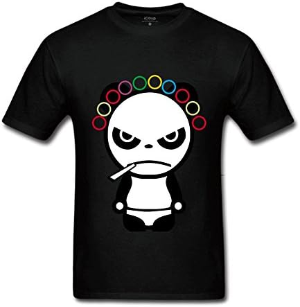 Men's Hipanda Smoking Cotton Short Sleeve Tshirt Printed Tops XXL Black