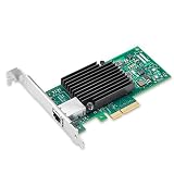 10Gb PCI-E NIC Network Card, Single Copper RJ45 Port, PCI Express Ethernet LAN Adapter Support Windows Server/Linux/ESX, X550-10G-1T-X4