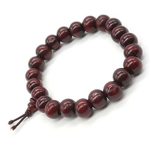 Sandalwood Bead Bracelet Tibetan Buddhist Buddha Meditation Men Elastic Bracelet 8mm Mala Prayer Beads