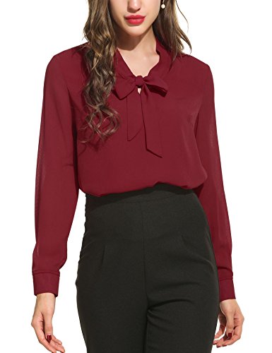 ACEVOG Casual Blouse Womens Long Sleeve 