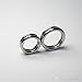 Twisted Penis Chastity Sperm Stopper. Heavy Duty Welded Ring Device. Rings: 1.25