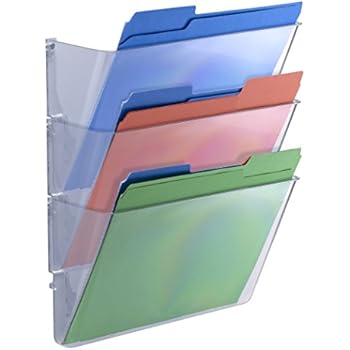 Officemate Wall Files, Letter/A4 Size, Clear, 3 Pack (21424)