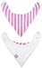 Jack Jill Baby Organic Cotton Baby & Toddler Bandana Bibs with adjustable snaps (4 pack set pink)