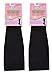 2 Pairs Dr. Motion Compression Knee-Hi Women's Socks Black Size 9-11