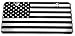 LFPartS USA Black & Chrome Flag Embossed Stamped Metal License Plate 2 Hole (12