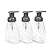 Foaming Soap Dispensers Pump Bottles 10oz 300ml ULG Empty Foam Hand Soap Liquid Containers BPA Free for Kitchen and Bathroom Clear Plastic Press Bottles 3 Piece Gray