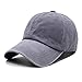 Aedvoouer Men Women Baseball Cap Vintage Washed Distressed Hats Twill Plain Adjustable Dad-Hat (Grey)