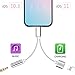 2 in 1 Lightning Adapter for iPhone 7/7 Plus/8/8 Plus/X, iPhone Adapter/Splitter, 2-Port Lightning Headphone Audio and Charger Adapter (Compatible with iOS 10.3, iOS 11 or Later)