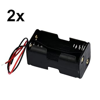 2X 4-AA Battery Spring Clip Holder Case Plastic Box Tow