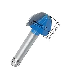 COMOK - Herramienta de carpintería para carpintero de nariz redondo recto, 1 4 pulgadas x 3 4 pulgadas, 2 flautas, vástago redondo, caja de enrutamiento