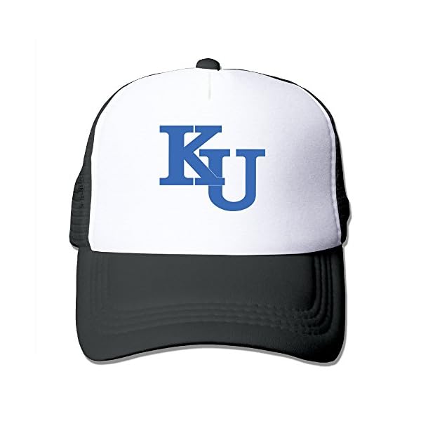 SAXON13-Unisex-Baseball-caps-Meshback-University-Of-Kansas-KU-Logo-Hat-Caps-Black