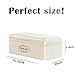 AllGreen Vintage Bread-Box Container for Kitchen Decor Stainless Steel Metal Bread Bins Retro Cream for Kitchen Counter Dry Food Storage, Including Free Butter Dish, and Serving eBook Store Bread Loaf