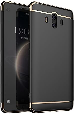 Huawei Mate 10 Case, DEMEDO (3 in 1 Series) PC Back Shell with Plating Frame, Camera Lens Protection, 360°Protective Cover for Mate 10(Black)