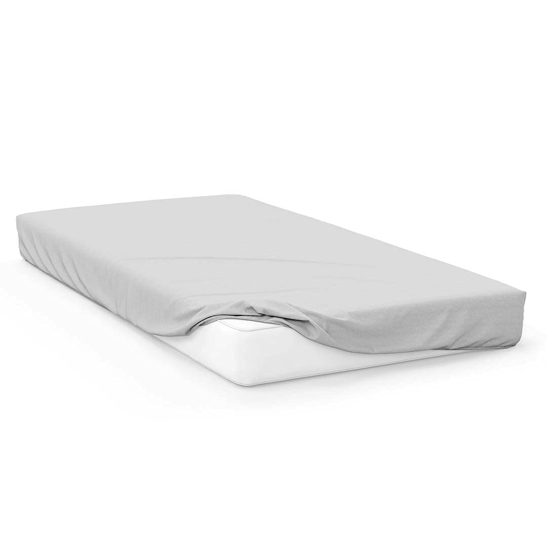 Soleil d'ocre Fitted Sheet, Cotton, White, 70 x 140 cm