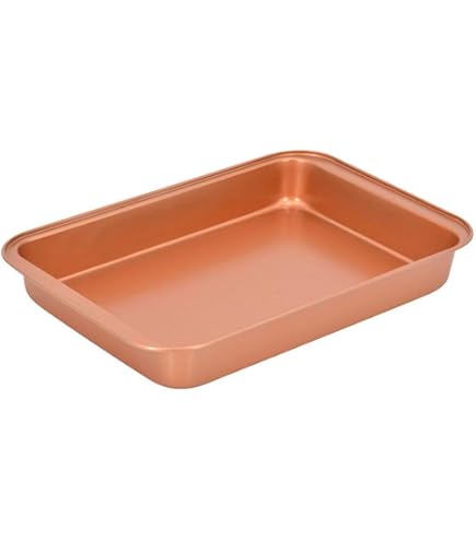 BakerEze 6-Piece Copper Nonstick Bakeware Set, Muffin Cake & Cookie Pans