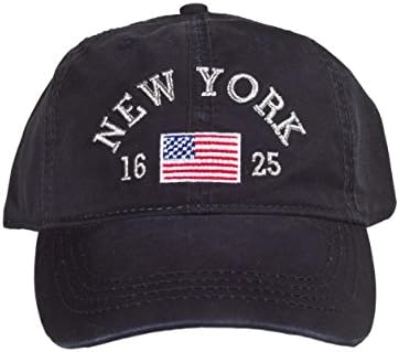 New York 1625 Vintage Baseball Cap (25 Styles Available) (Navy/Silver)  One Size