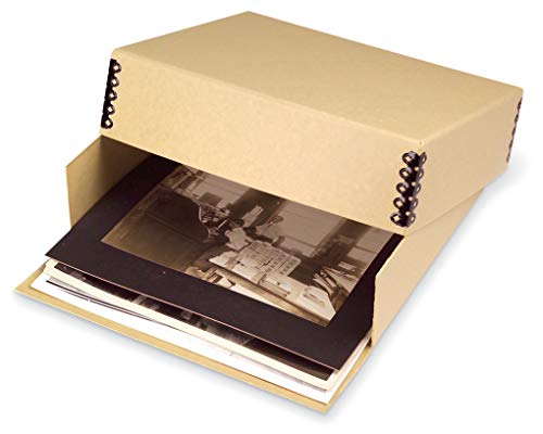Gaylord Archival Tan Drop-Front Deep Lid Photo/Print Preservation Box – 16 1/2W x 20 1/2L x 3″H