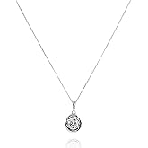 JEAN RACHEL JEWELRY 925 Sterling Silver Necklace for Women - Wire Wrap with Bezel Set Cubic Zirconia Vintage Design - Hypoallergenic, Lead & Nickel Free - Artisan Handcrafted Statement Necklace