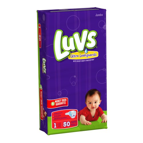 Luvs Ultra leakguards size 1 diapers - 50 ct (037000262213)