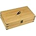 Zen Earth Inspired Bamboo Tea Organizer Box Chemical Free Eco-Friendly Big, Tall, Adjustable Cubbies Natural Wooden Storage Chest (8-Slot 14.3