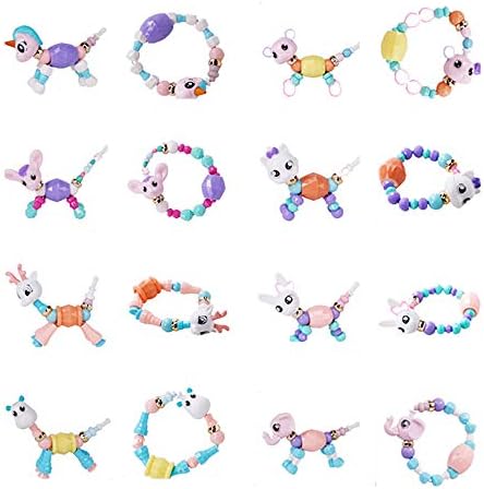 Northwest Innovation DIY Animal Magic Tricks Creative Twisty Bracelet for Girl - Stitching Magical Pet Bracelets for Kids! (Set of 8)