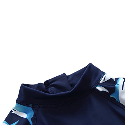 Collager Baby Boys One Piece Swimsuit Toddler UV Sun Protective Long Sleeve Bathing Suit Surfing Suit UPF 50+