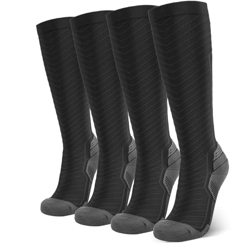 Compression Socks Women & Men 20-30 mmHg Bas de Compression Stockings Femme Homme Knee High for Running Travel