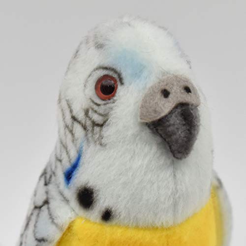 HANSA Stuffed Animal Real Budgerigar 4653 Parakeet Plush Doll Cute