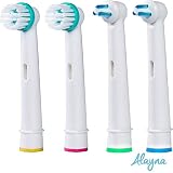 Oral B Replacement Brush Heads- Generic Oral-B Braun Professional Ortho Brush Head & Power Tip Kit- Pk. Of 4 Compatible Orthodontic Electric Toothbrush Heads