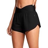 Hrbtens Women's High Waisted Athletic Shorts - Comfortable Running Gym Shorts with Zipper Pockets for Workouts