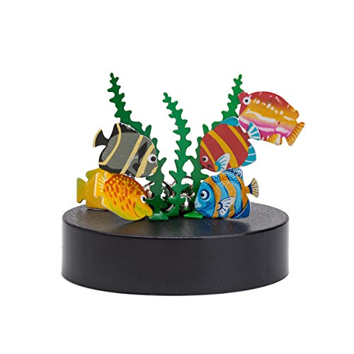 UPC 748079352049, THY COLLECTIBLES Magnetic Sculpture Desk Toy For Intelligence Development Stress Relief Strong Magnet Base Solid Metal Pieces (Fish)