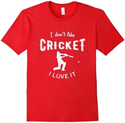 Mens I Don't Like Cricket I Love It - Cricket T-Shirt Large Red