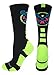 MadSportsStuff LAX Lacrosse Socks with Lacrosse Sticks Athletic Crew Socks (Multiple Colors)