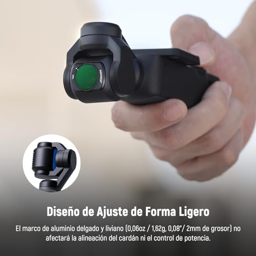 NEEWER Juego de filtros magnéticos ND/CPL Compatible con dji OSMO Pocket 4 y Pocket 3 / Xtra Muse cámara de acción, Paquete de 6 filtros UV CPL ND16/PL ND32/PL ND64/PL ND256/PL