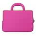 11.6-12.2 inch Tablet Sleeve, Evecase 11.6~12.2 inch Tablet/Notebook/Chromebook/Ultrabook Sleeve, Ultra-Portable Neoprene Zipper Carrying Case Bag with Accessory Pocket - Hot Pink/Green Trim