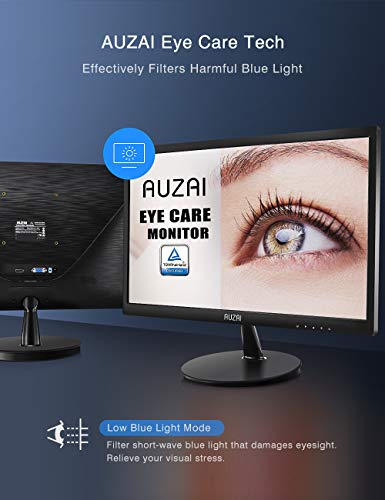 ComputerMonitor-AUZAI21.5inch1080pFullHDLEDComputer Monitorfor Business 75Hz5mswithVESAMounting EyeCareAnti GlarePanelTiltVGAHDMIPortforLaptopPC,Black