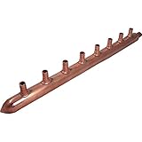SharkBite 22789 8-Port Closed Copper PEX Manifolds, 1-Inch Trunk, 3/4-Inch, 1/2-Inch Ports