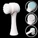 Double Facial Cleansing Brush 1pcs Blue Manual Face Brush Soft Bristles and Silicone Cleansing Brush for Washing Face-Deep Pore Exfoliation-Wash Makeup-Massaging