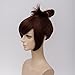 netgo Brown Cosplay Wig with Ponytail Heat Resistant Custome Halloween Wigs for Women Girls