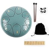 Steel Tongue Drum 6inch Tongue Drum for Kids Preschool Activities Drum Instrument Steel Tongue Drum…