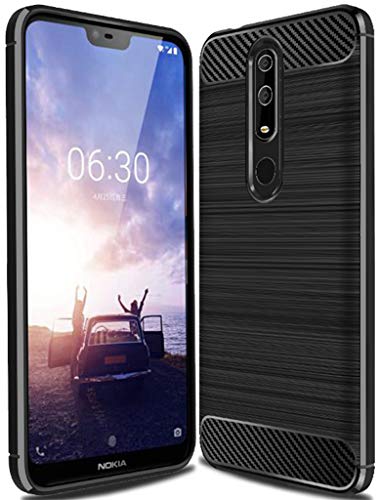 Nokia X6 2018 Case, Nokia 6.1 Plus Case,Sucnakp TPU Shock Absorption Technology Raised Bezels Protective Case Cover for Nokia X6/6.1 Plus smartphone(Black)