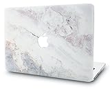 KECC Laptop Case for New MacBook Air 13" Retina (2020/2019/2018, Touch ID) Plastic Case Hard Shell Cover A1932 (White Marble 2)