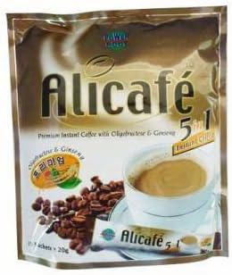 Alicafe Premium Instant 5 in 1 Coffee Ginseng Net Wt. 300g. 3 Pack Thai by Alicafe Coffee