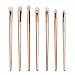 ABC 12PCS Make Up Foundation Eyebrow Eyeliner Blush Cosmetic Concealer Brushes (Rose Gold)
