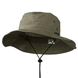Extra Big Size Brushed Twill Aussie Hats - Olive W09S32F