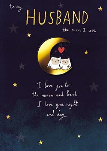 Greeting Card (PH2296), Husband Birthday, The Man I Love, Owls on the Moon, The Tweets Range, Emboss Attachment
