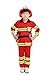 yolsun Fireman Costume for Kids, Boys' and Girls' Firefighter Dress up, Fire Fighter with Toy Accessories Set Halloween Role Play(Red,6-7 Years)