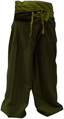 "Welcome2Thailand" Very Nice 2 TONE Thai Fisherman Pants Yoga Trousers FREE SIZE Plus Size Cotton