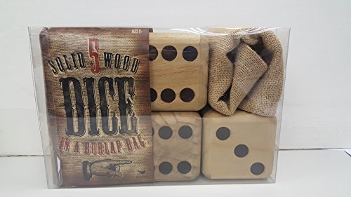 5 Giant Wood Dice Giant Game