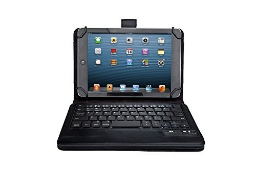 IVSO Dell Venue 8 Pro (Windows 8.1) Ultra-Thin High Quality Bluetooth Keyboard Portfolio Case - DETACHABLE Bluetooth Keyboard Stand Case / Cover for Dell Venue 8 Pro Tablet (Black)